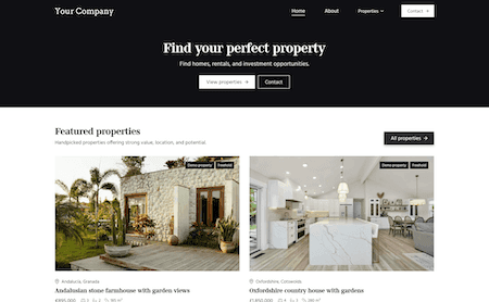 Property detail page example