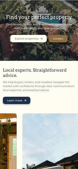 Property gallery mobile view